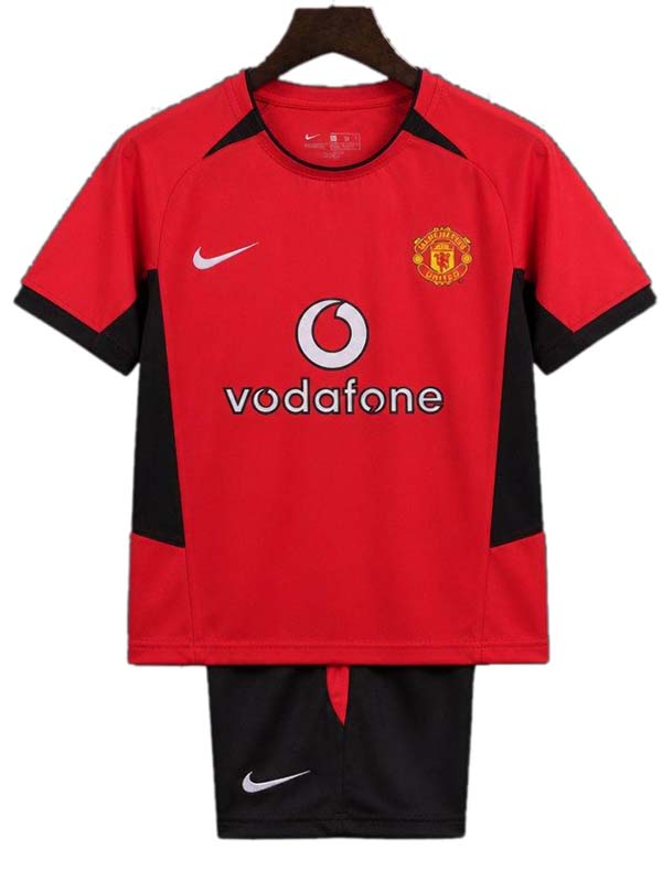 Manchester united home kids kit childrens retro jersey 2003-2005
